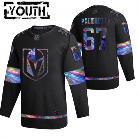 Børn NHL Vegas Golden Knights Trøje Max Pacioretty 67 2021-22 Iriserende holografisk sort Authentic